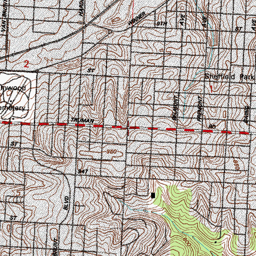 Topographic Map of Solid Rock Church, MO