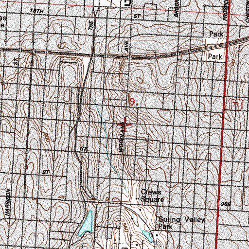 Topographic Map of Starlight Spiritual Church, MO