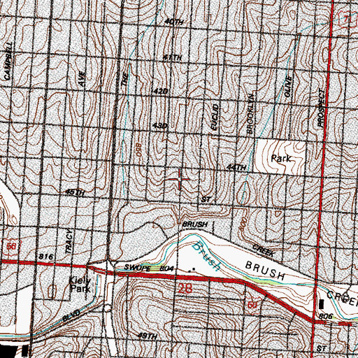 Topographic Map of Sunlight Baptist Church, MO