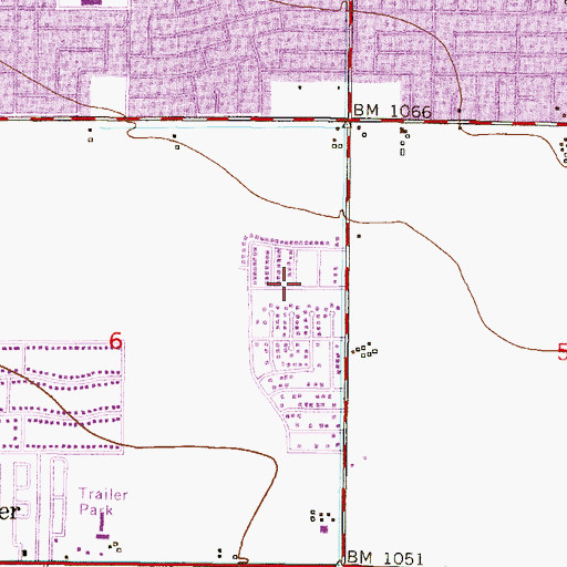 Topographic Map of Centura West, AZ
