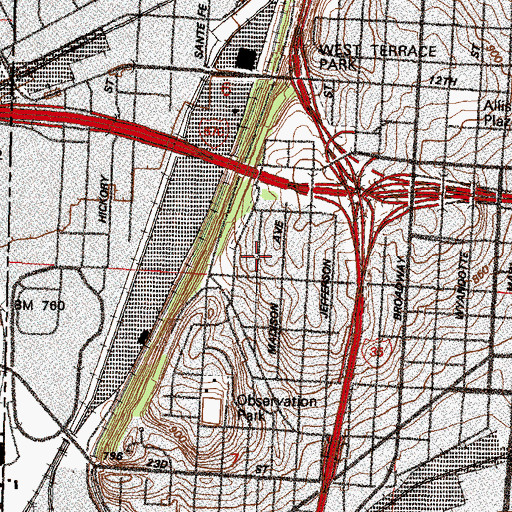 Topographic Map of Primitivo Garcia Elementary School, MO