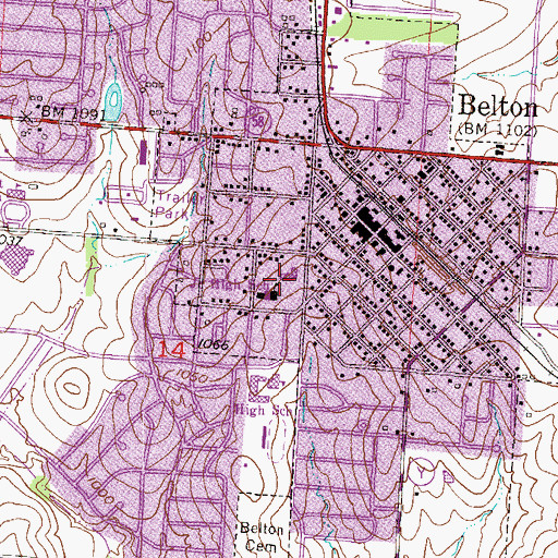 Topographic Map of Scott Elementary School, MO