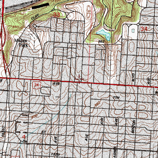 Topographic Map of Scuola Vita Nuova, MO