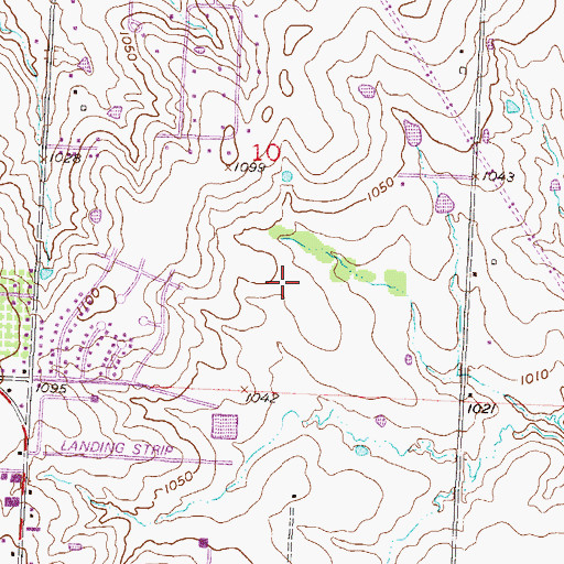 Topographic Map of Timber Creek Elementary School, MO