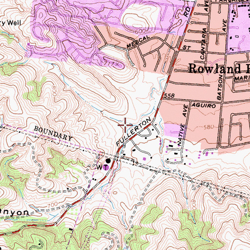 Topographic Map of Powder Canyon, CA