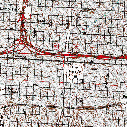 Topographic Map of Urban Community Leadership Academy, MO