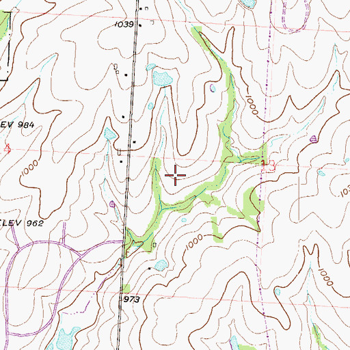 Topographic Map of Woodland Elementary School, MO