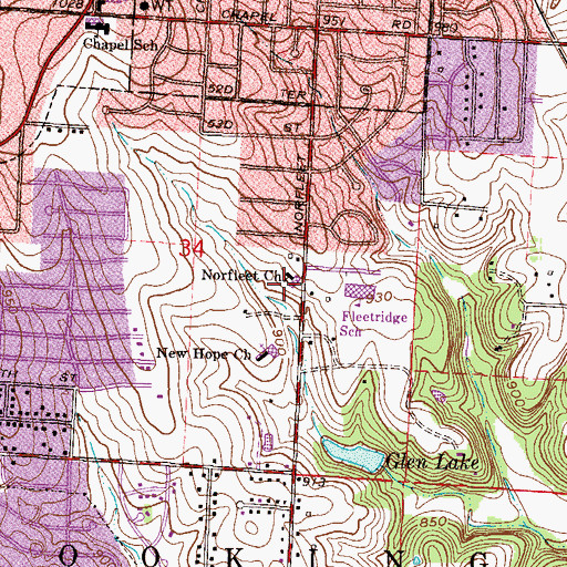 Topographic Map of The Church of Jesus Christ of Latter Day Saints, MO