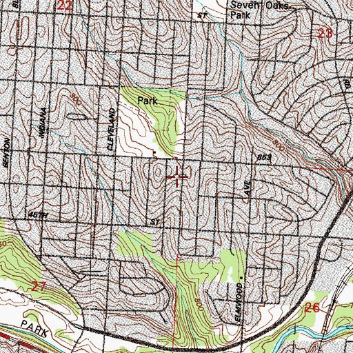 Topographic Map of The Church of Jesus Christ of Latter Day Saints, MO
