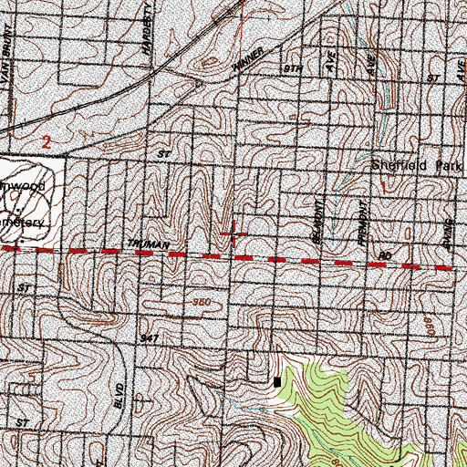 Topographic Map of Transfiguration of Christ Church, MO