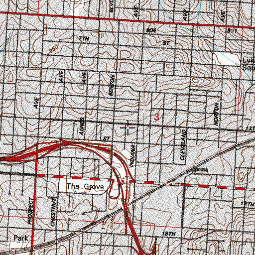 Topographic Map of Victory Temple Church, MO
