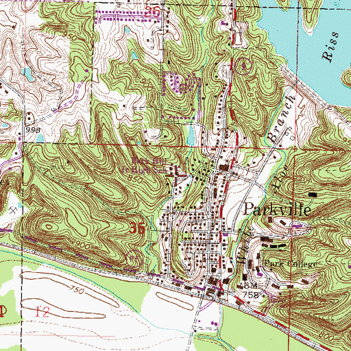 Topographic Map of Washington Chapel Christian Methodist Episcopal Church, MO