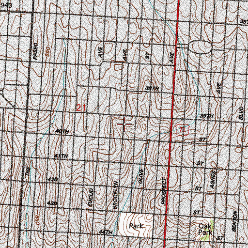 Topographic Map of Words Way Christian Fellowship, MO