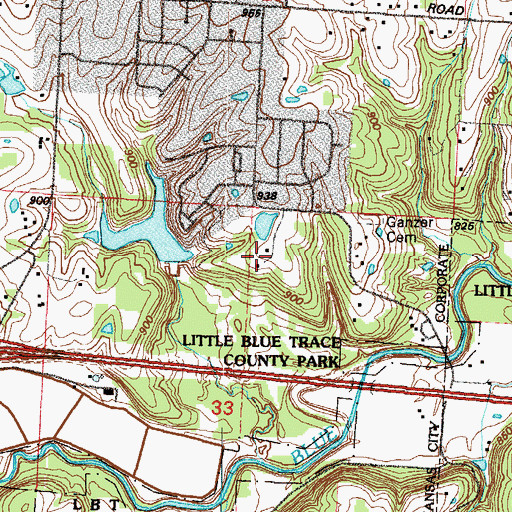 Topographic Map of World Revival Church, MO