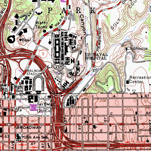 Topographic Map of Powerhouse Canyon, CA