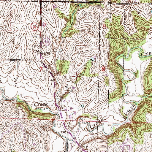 Topographic Map of Interchange 24, MO