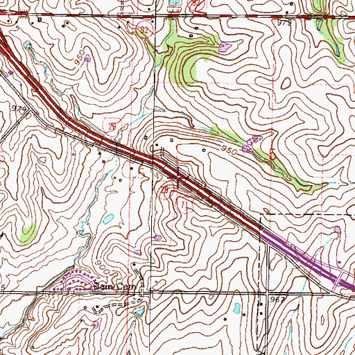 Topographic Map of Interchange 31, MO