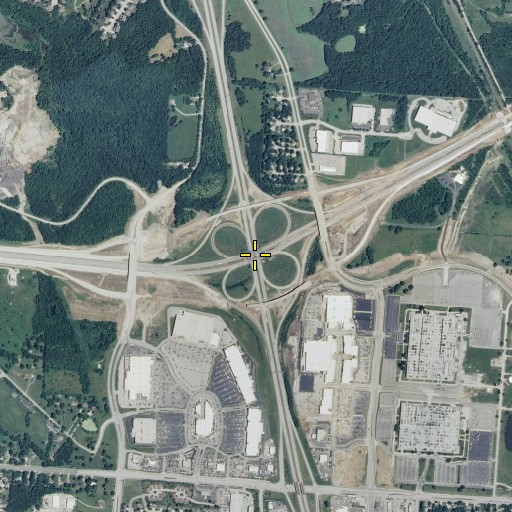 Aerial/Satellite Image of Interchange 7A and 7B, MO