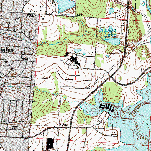 Topographic Map of Crittenton Children's Center, MO
