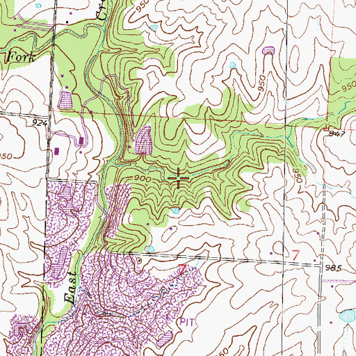 Topographic Map of Belton Wastewater Treatment Facility, MO