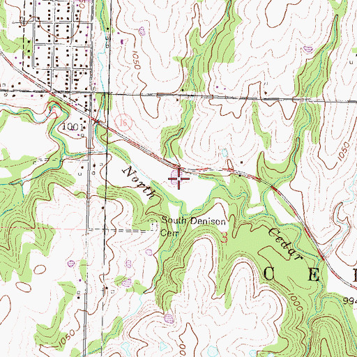 Topographic Map of Denison Municipal Wastewater Treatment Facility, KS
