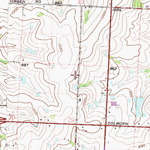 Topographic Map of Lees Summit Town Center Shopping Center, MO