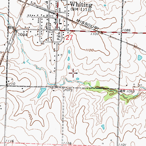 Topographic Map of Whiting Wastewater Treatment Facility, KS