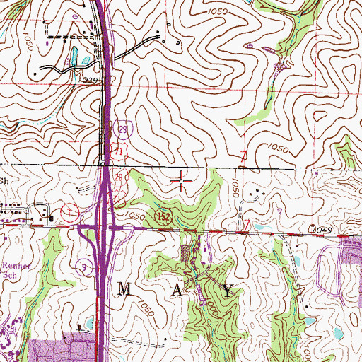 Topographic Map of Boardwalk Square Station Post Office, MO