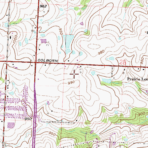 Topographic Map of Bernard C Campbell Middle School, MO