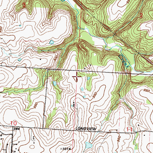 Topographic Map of Cedar Creek Elementary School, MO