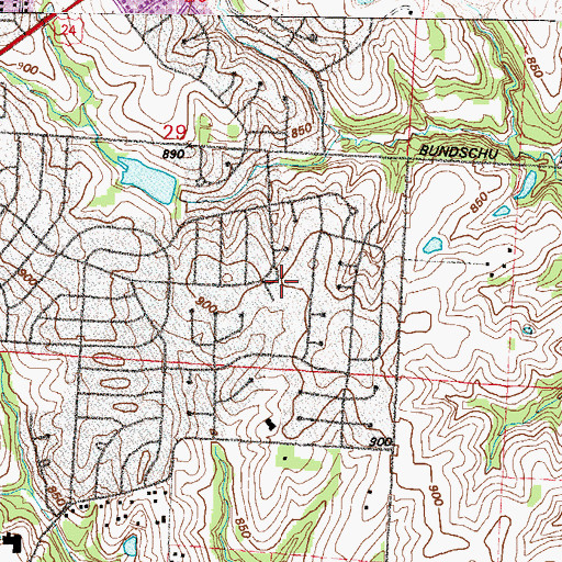 Topographic Map of Cler - Mont Elementary School, MO