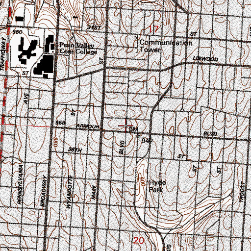 Topographic Map of Foreign Language Academy, MO