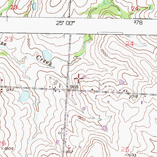 Topographic Map of Hawthorn Hill Elementary School, MO