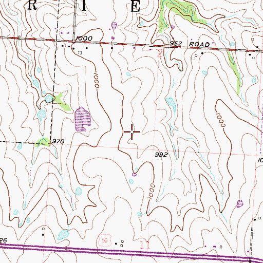 Topographic Map of Highland Park Elementary School, MO