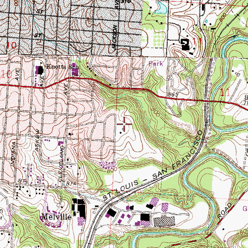 Topographic Map of Holliday Montessori School, MO