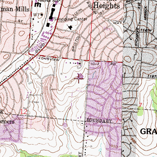 Topographic Map of Ingels Elementary School, MO