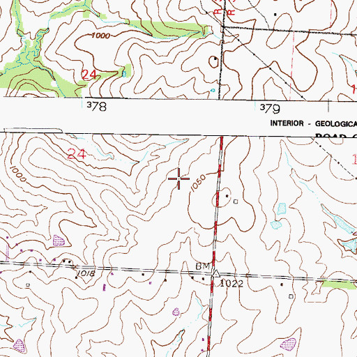 Topographic Map of Lee's Summit West High School, MO