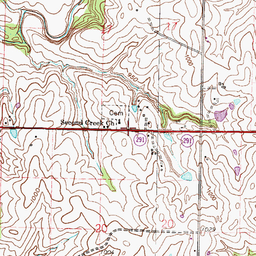 Topographic Map of Life Christian Academy, MO