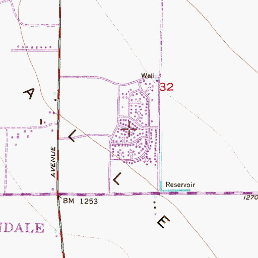 Topographic Map of Chaparral, AZ