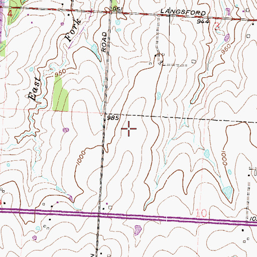 Topographic Map of Prairie View Elementary School, MO