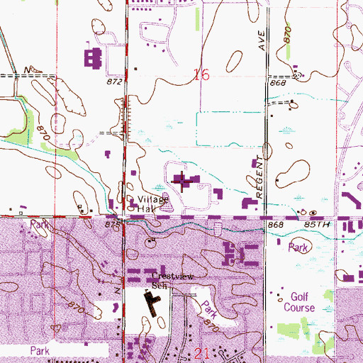 Topographic Map of Brooklyn Park Activity Center, MN