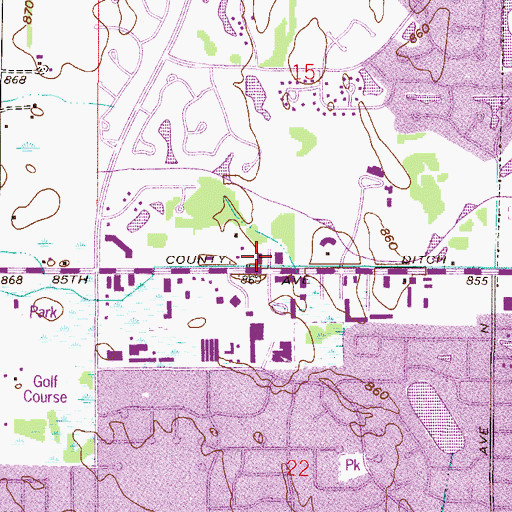 Topographic Map of Brooklyn Park Chamber of Commerce, MN