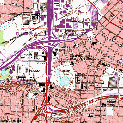 Topographic Map of Building C, MN