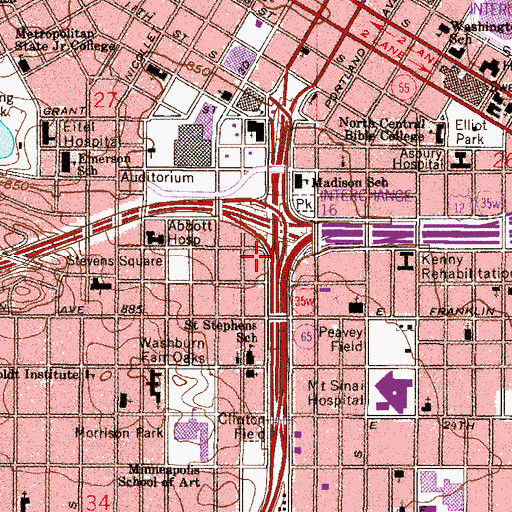 Topographic Map of Coe Mansion Carriage House, MN