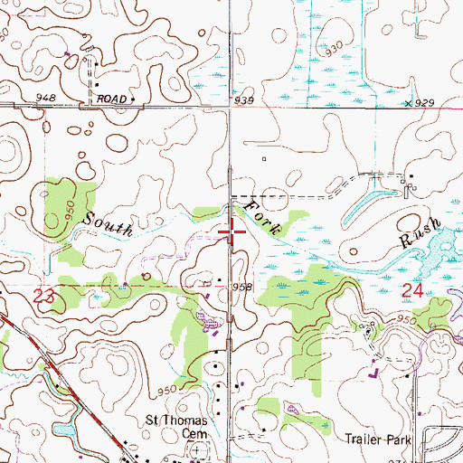 Topographic Map of Corcoran City Hall, MN