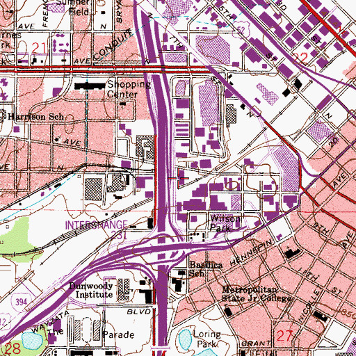 Topographic Map of Glenwood-Evergreen Building, MN