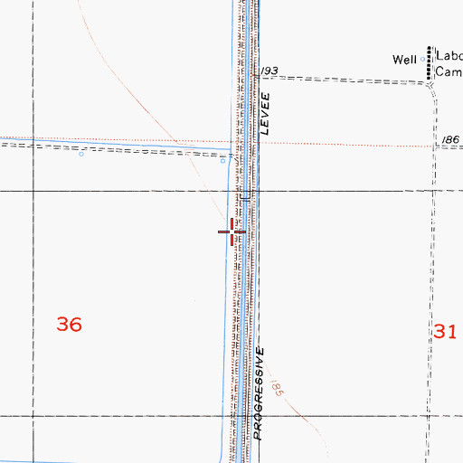 Topographic Map of Progressive Levee, CA