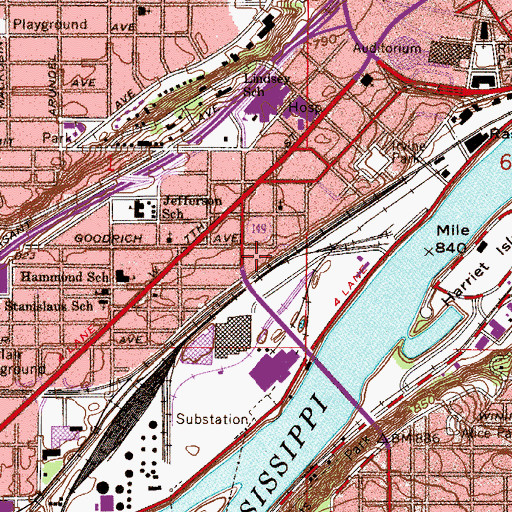 Topographic Map of Little Sisters of the Poor, MN