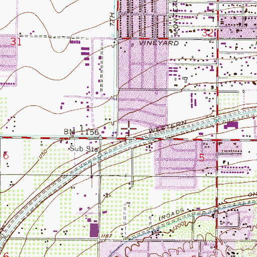 Topographic Map of Chapparal Mobile Village, AZ