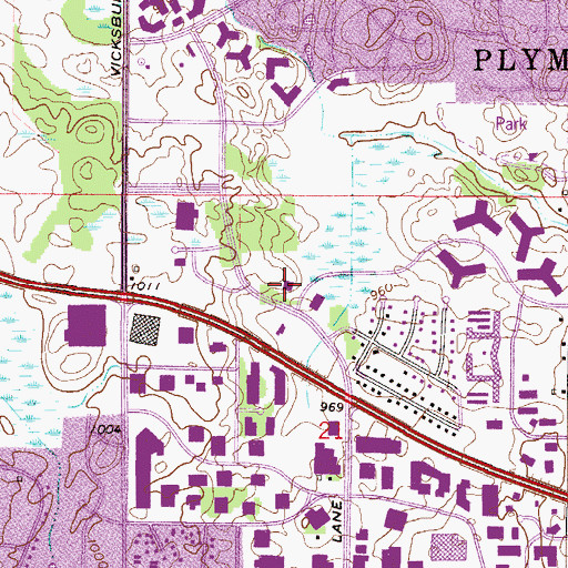 Topographic Map of Plymouth City Hall, MN